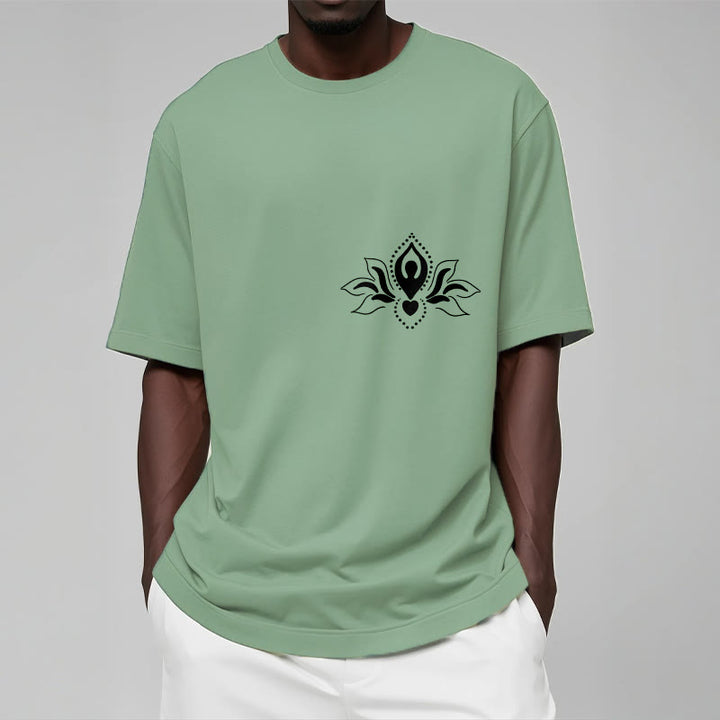 Koszulka z nadrukiem Buddha Stones Lotos Medytacja Budda Wzór T-shirt - image 16