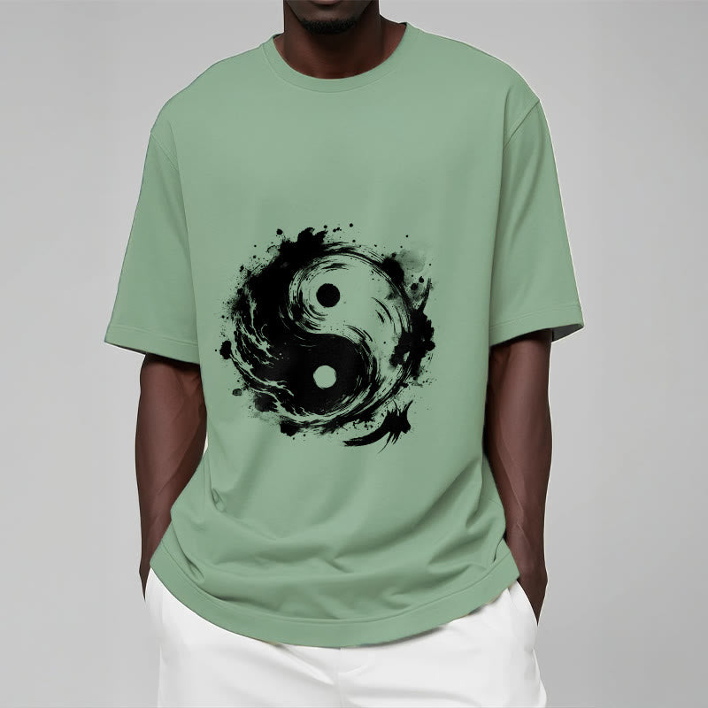 Koszulka z nadrukiem "Buddha Stones Ink Yin Yang" z motywem równowagi - image 16