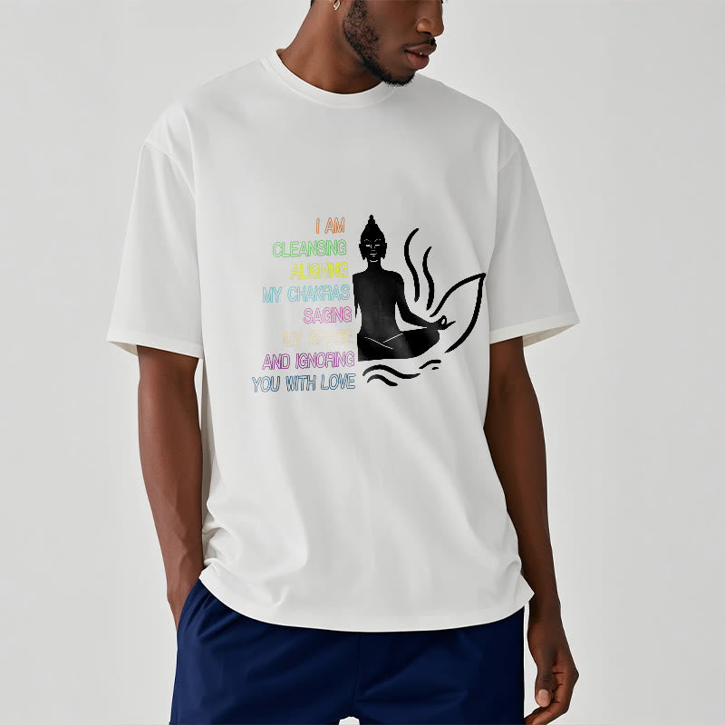 Koszulka z nadrukiem Buddha Stones Buddy Kwiat Lotosu Medytacja - image 2