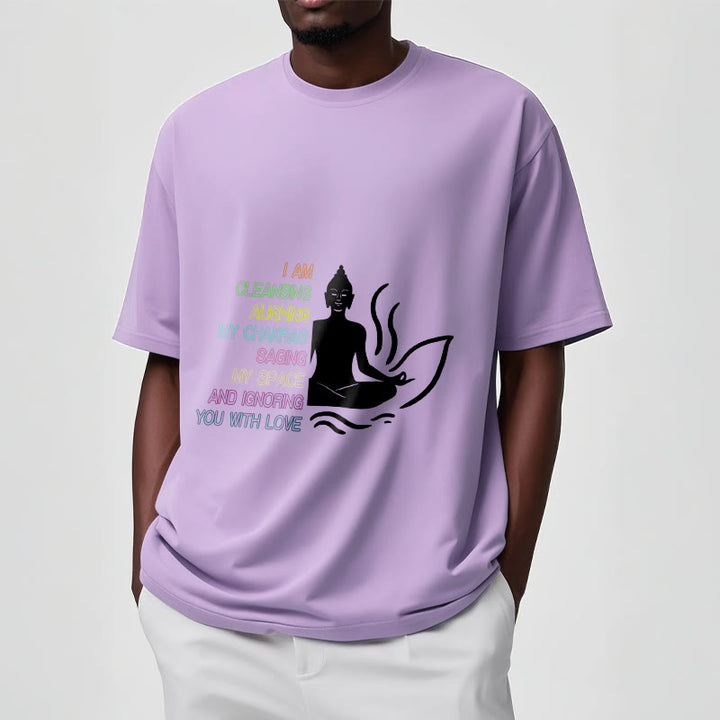 Koszulka z nadrukiem Buddha Stones Buddy Kwiat Lotosu Medytacja - image 18