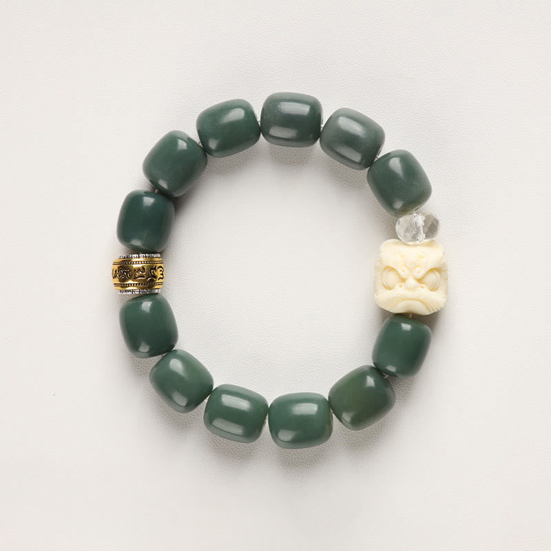 Bransoletka z Buddha Stones, nasionami Bodhi , Om Mani Padme Hum i głową lwa - image 1