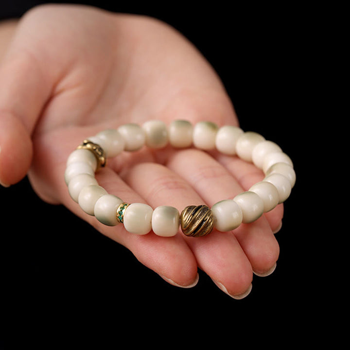 Bransoletka mądrości Garuda z Buddha Stones, nasionami Bodhi, kutą miedzią i mosiądzem - image 7