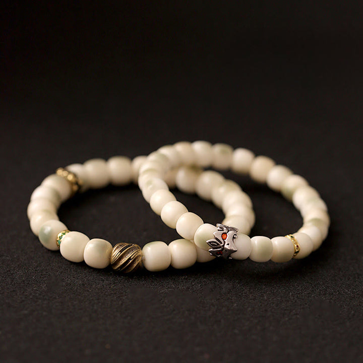 Bransoletka mądrości Garuda z Buddha Stones, nasionami Bodhi, kutą miedzią i mosiądzem - image 12