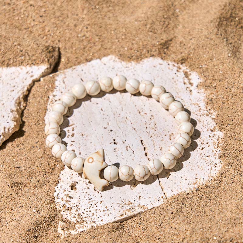 Bransoletka z Buddha Stones , naturalnymi i różnymi kamieniami, z delfinem, zapewniająca równowagę duchową - image 5