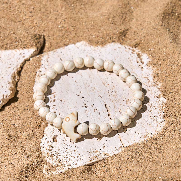 Bransoletka z Buddha Stones , naturalnymi i różnymi kamieniami, z delfinem, zapewniająca równowagę duchową - image 5