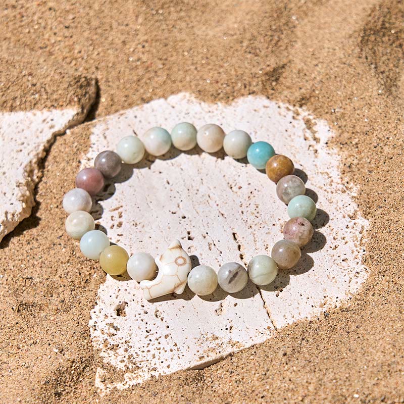 Bransoletka z Buddha Stones , naturalnymi i różnymi kamieniami, z delfinem, zapewniająca równowagę duchową - image 9