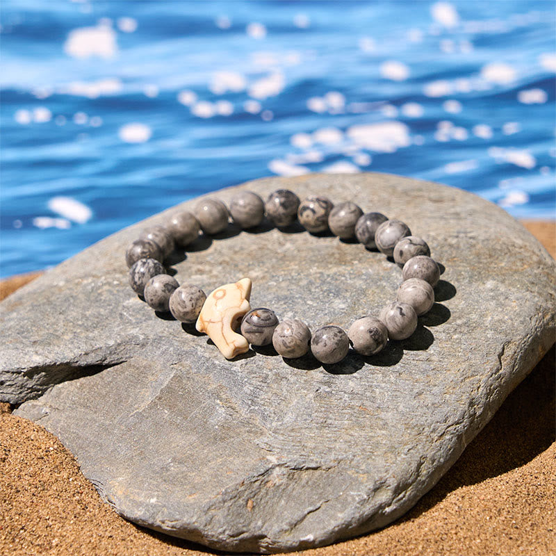 Bransoletka z Buddha Stones , naturalnymi i różnymi kamieniami, z delfinem, zapewniająca równowagę duchową - image 18