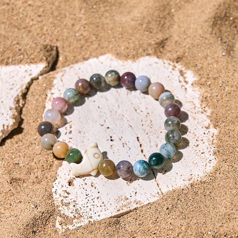 Bransoletka z Buddha Stones , naturalnymi i różnymi kamieniami, z delfinem, zapewniająca równowagę duchową - image 29