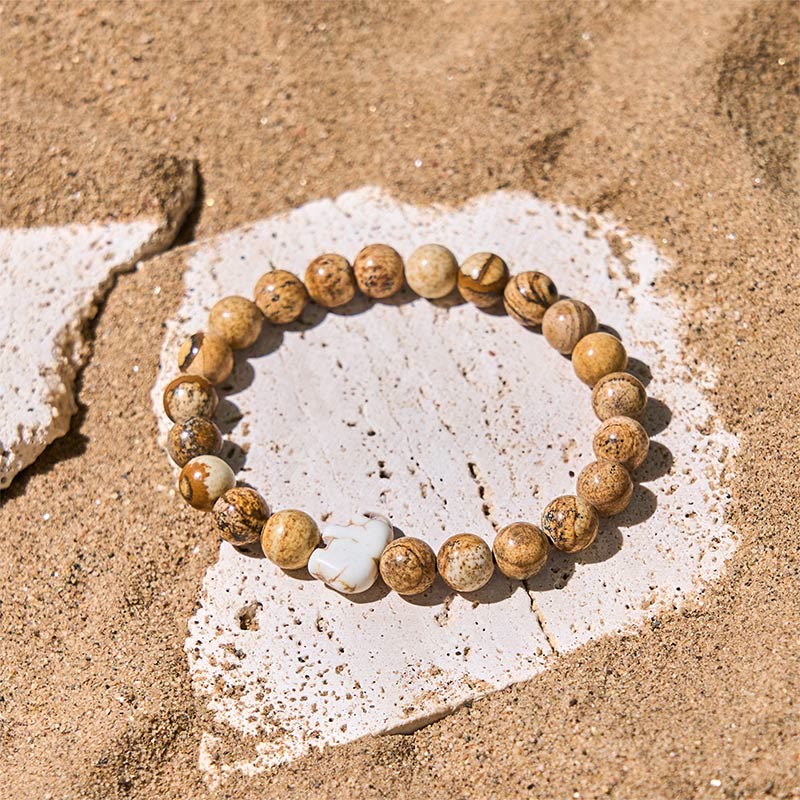 Naturalne Buddha Stones , różne kamienie, bransoletka z motywem słonia, siła duchowa - image 6