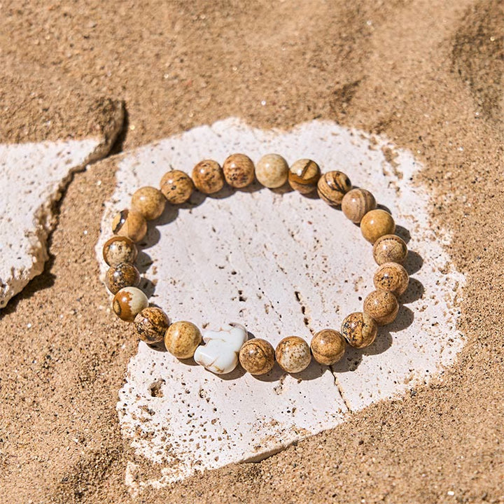 Naturalne Buddha Stones , różne kamienie, bransoletka z motywem słonia, siła duchowa - image 6