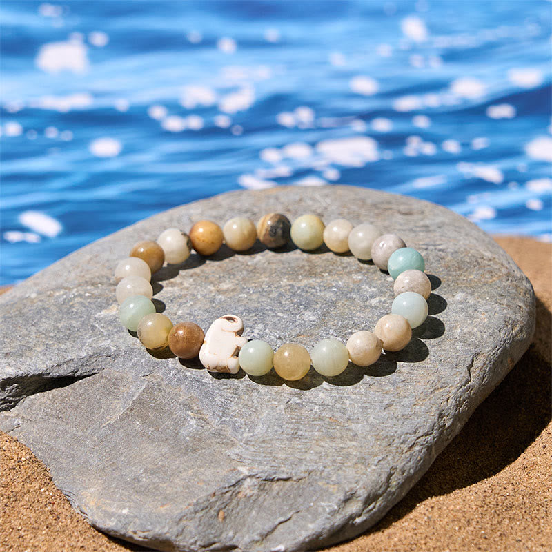 Naturalne Buddha Stones , różne kamienie, bransoletka z motywem słonia, siła duchowa - image 15