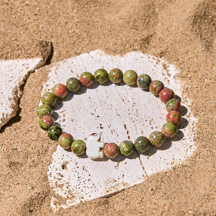 Naturalne Buddha Stones , różne kamienie, bransoletka z motywem słonia, siła duchowa - image 26