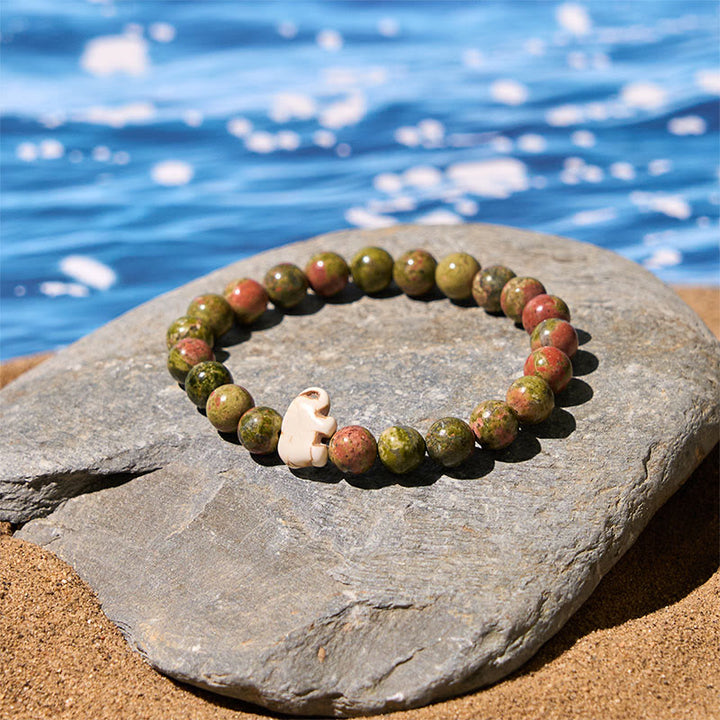 Naturalne Buddha Stones , różne kamienie, bransoletka z motywem słonia, siła duchowa - image 27