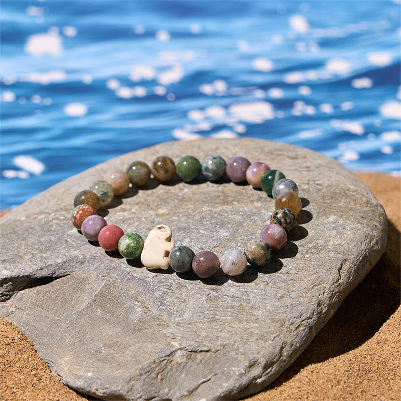 Naturalne Buddha Stones , różne kamienie, bransoletka z motywem słonia, siła duchowa - image 31