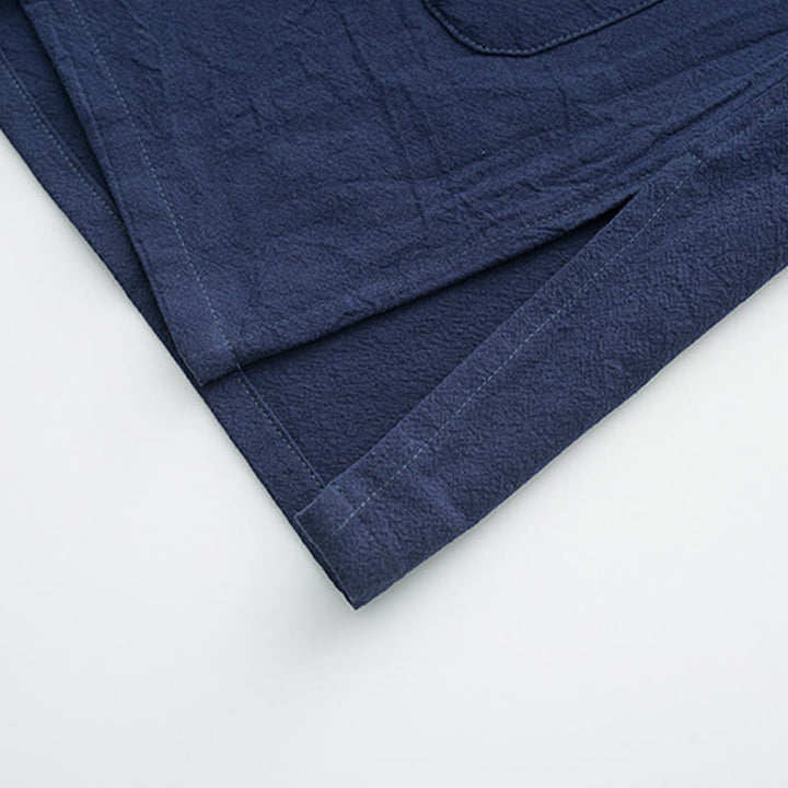 Buddha Stones , 2-częściowy zestaw Tang Suit, męski, bawełniany, z długim rękawem, guzikami żaby i spodniami, z kieszeniami - image 11