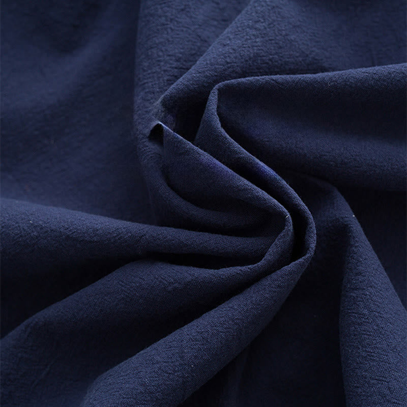 Buddha Stones , 2-częściowy zestaw Tang Suit, męski, bawełniany, z długim rękawem, guzikami żaby i spodniami, z kieszeniami - image 12