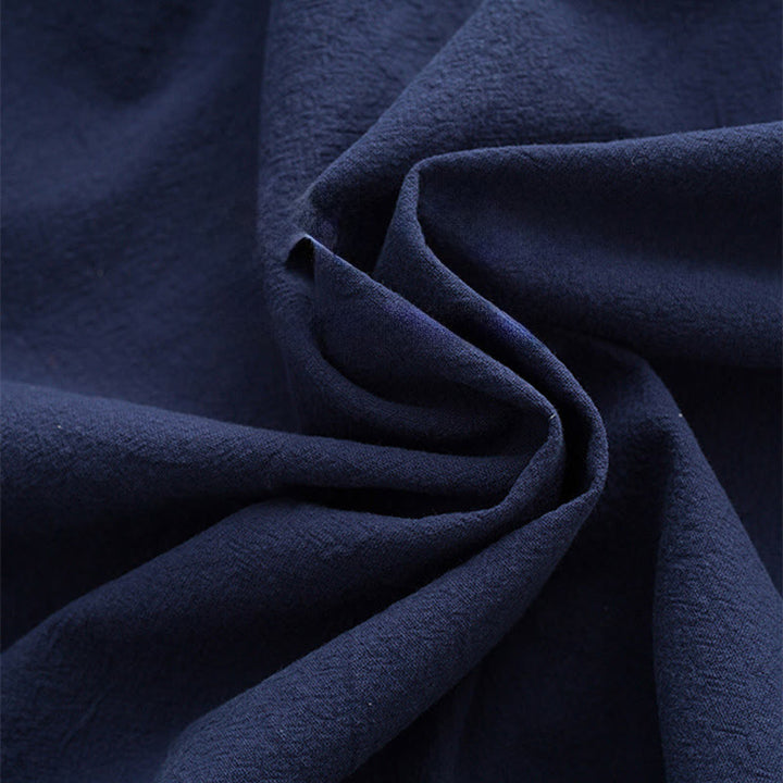 Buddha Stones , 2-częściowy zestaw Tang Suit, męski, bawełniany, z długim rękawem, guzikami żaby i spodniami, z kieszeniami - image 12