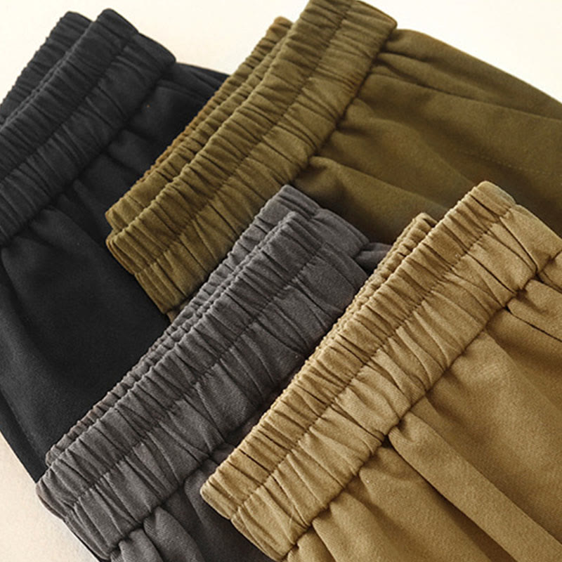 Spodnie damskie z bawełny i poliestru z kieszeniami i guzikami zatrzaskowymi Buddha Stones - image 15