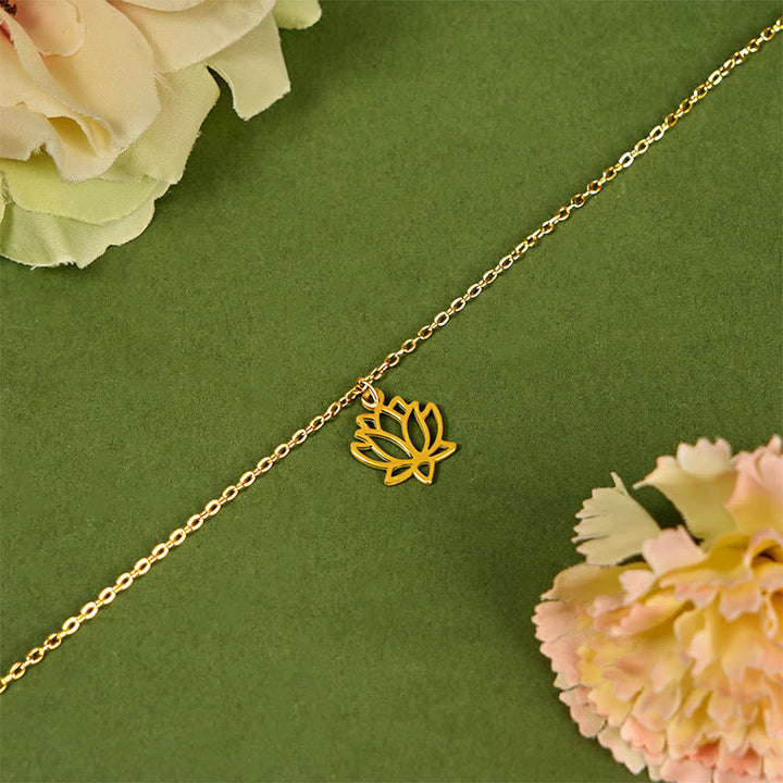 Bransoletka oświecenia z Buddha Stones i wzorem lotosu ze stali tytanowej - image 11