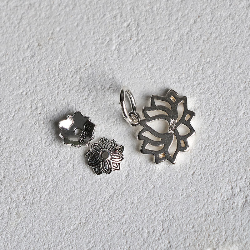 Bransoletka szczęścia z Buddha Stones ze srebra próby 925 i naturalnego turkusowego jadeitu z lotosem - image 5