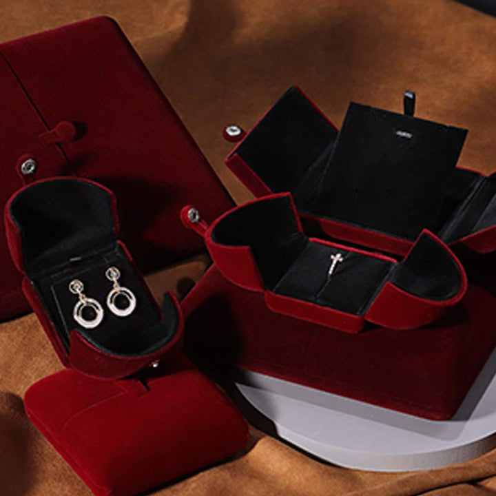 Pudełko do przechowywania biżuterii Flanelowe pudełko prezentowe - image 11