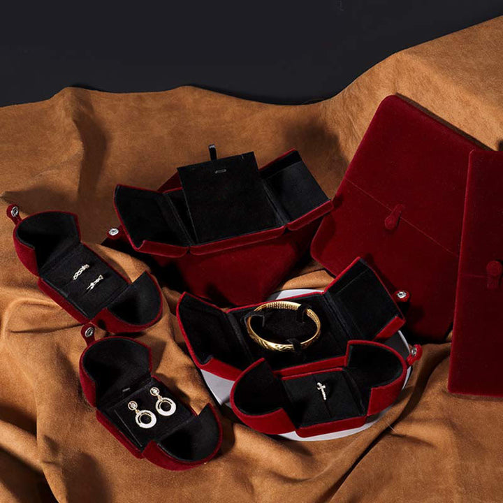 Pudełko do przechowywania biżuterii Flanelowe pudełko prezentowe - image 2