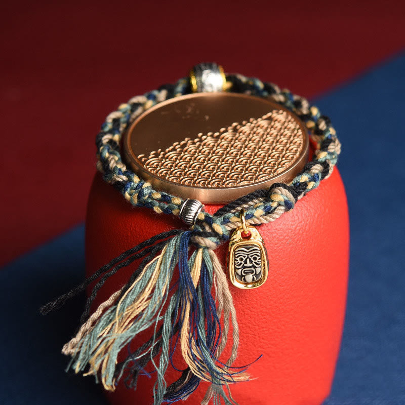 Bransoletka z Buddha Stones Tybet Om Mani Padme Hum z rzeźbionym zakiramem i liną skupiającą - image 1