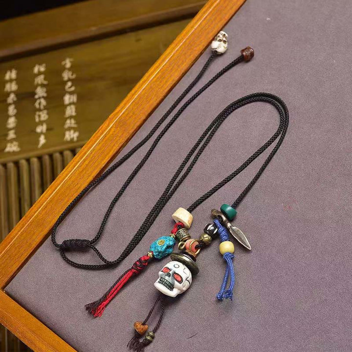 Buddha Stones Tybetańska Czaszka Władca Lasu Zwłok Nowy Początek Naszyjnik z Liną Wisiorek - Władca Lasu Trupów - image 0