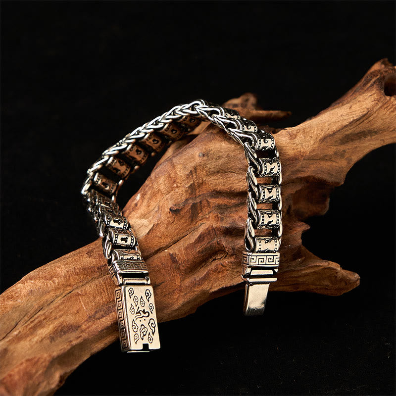 Bransoletka z Buddha Stones z tybetańskich chmur pomyślności, miedziana, Om Mani Padme Hum, pokój, metal - image 2