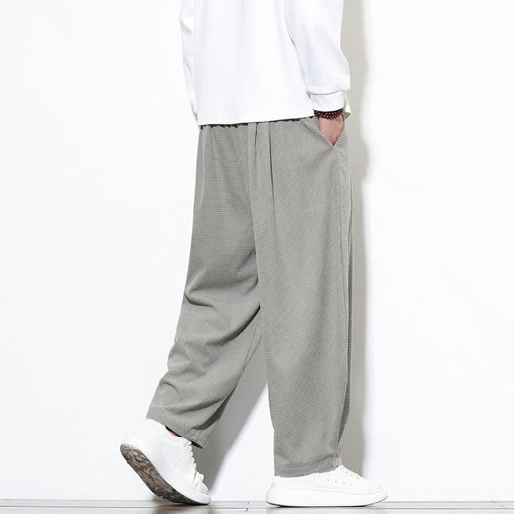 Męskie spodnie haremowe z czystej bawełny Buddha Stones, gładkie, do kostek, z kieszeniami - image 11