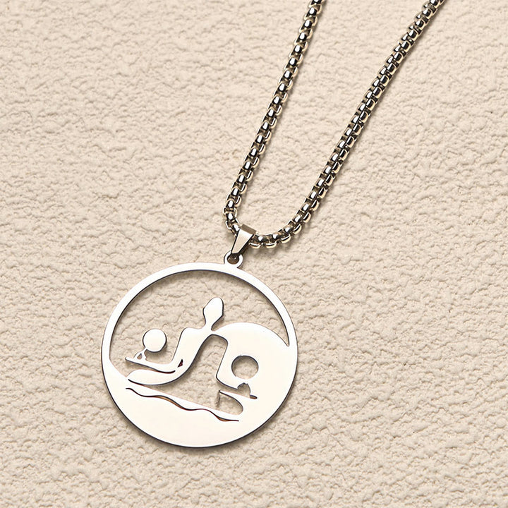 Naszyjnik z wisiorkiem w kształcie figurki Buddha Stones Buddy i stalową konstrukcją równowagi - image 20