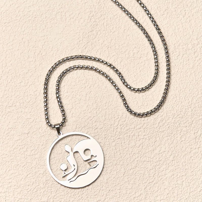 Naszyjnik z wisiorkiem w kształcie figurki Buddha Stones Buddy i stalową konstrukcją równowagi - image 19