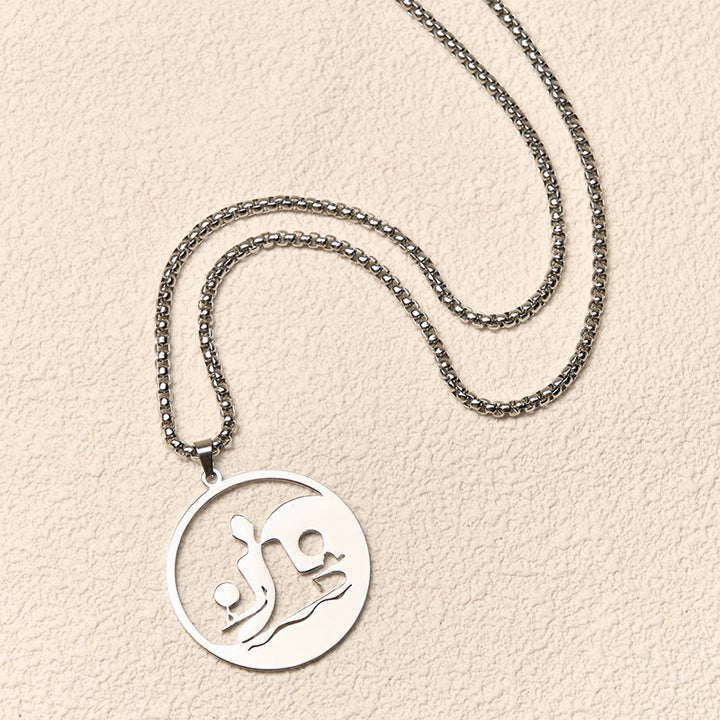 Naszyjnik z wisiorkiem w kształcie figurki Buddha Stones Buddy i stalową konstrukcją równowagi - image 19