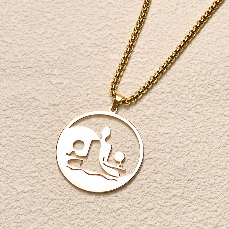 Naszyjnik z wisiorkiem w kształcie figurki Buddha Stones Buddy i stalową konstrukcją równowagi - image 13