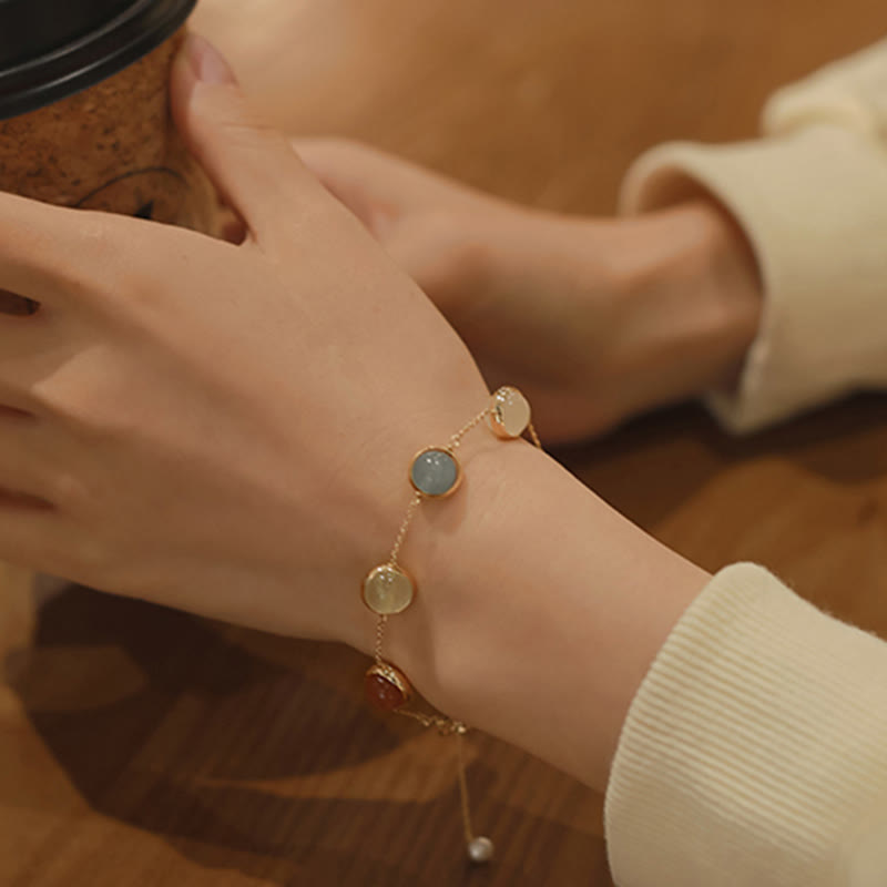 Bransoletka z Buddha Stones , kolorowy kryształ ametystu i truskawki z kwarcem - image 17