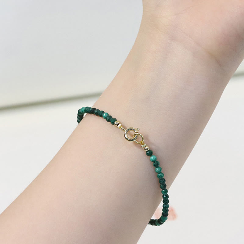 Bransoletka antystresowa z Buddha Stones 3 mm z naturalnego malachitu, ultracienkie koraliki - image 4