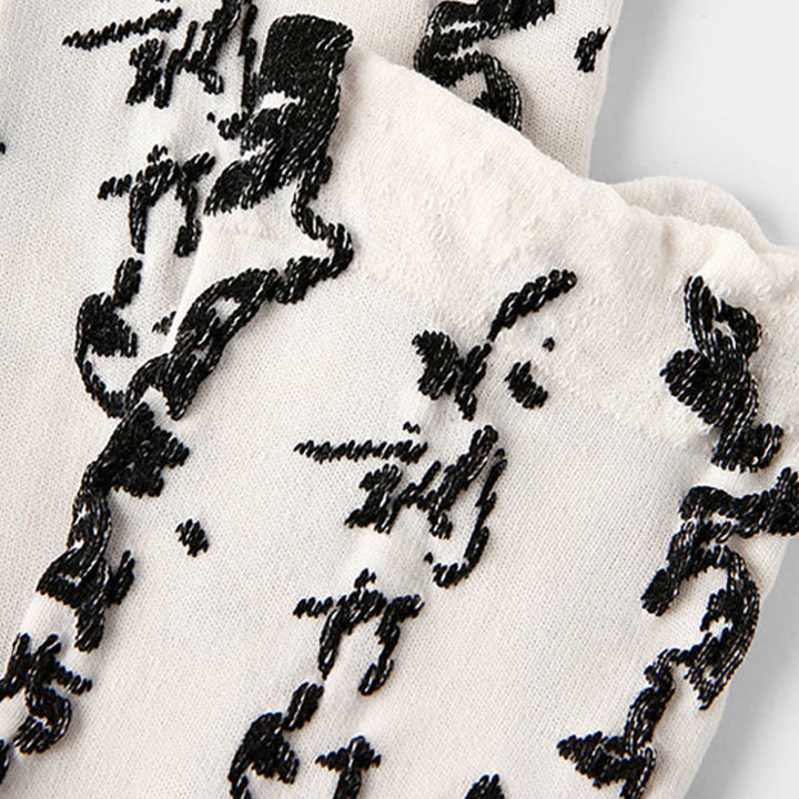 Skarpetki bawełniane damskie Micro Crew z Buddha Stones w chińskiej kaligrafii, dopasowane kolorystycznie - image 10