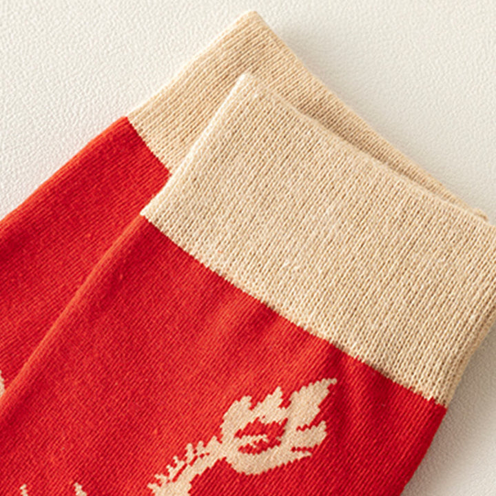 Buddha Stones Casualowe skarpetki bawełniane Red Dragon Quarter dla mężczyzn i kobiet unisex - image 17