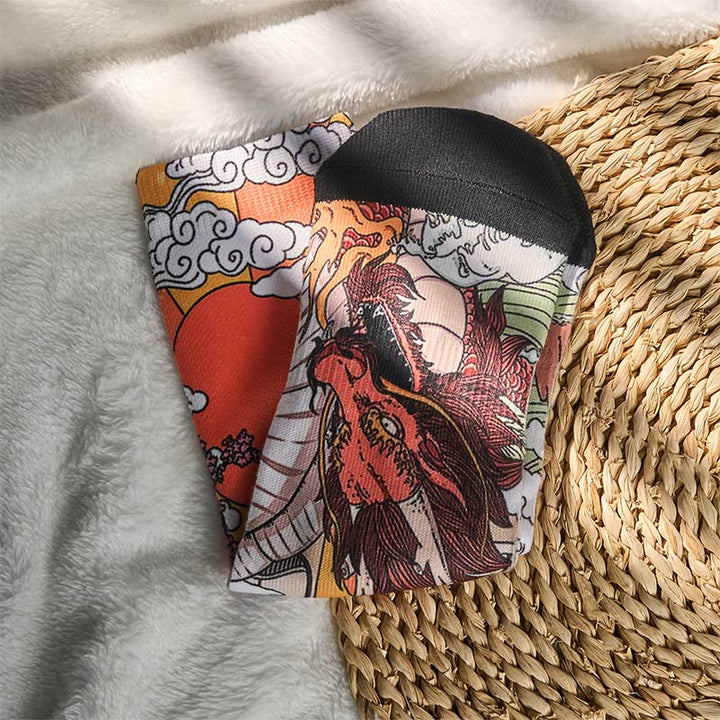 Buddha Stones Skarpetki unisex dla mężczyzn i kobiet, w chmurach, falach słonecznych i Micro Crew - image 4