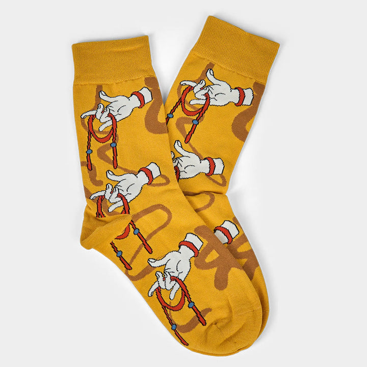 Damskie skarpetki z kolekcji "Buddha Stones" z motywem świętej ręki Buddy trzymającej czerwoną linę Micro Crew - image 5