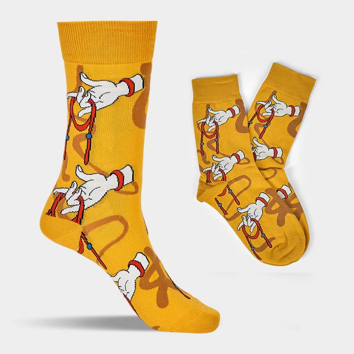 Damskie skarpetki z kolekcji "Buddha Stones" z motywem świętej ręki Buddy trzymającej czerwoną linę Micro Crew - image 4