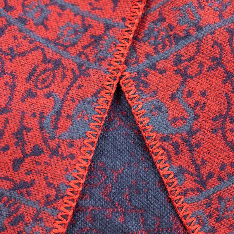 Buddha Stones Tybetański Żakardowy Wzór Geometryczny Słonia Unisex Przytulny Szal - image 7