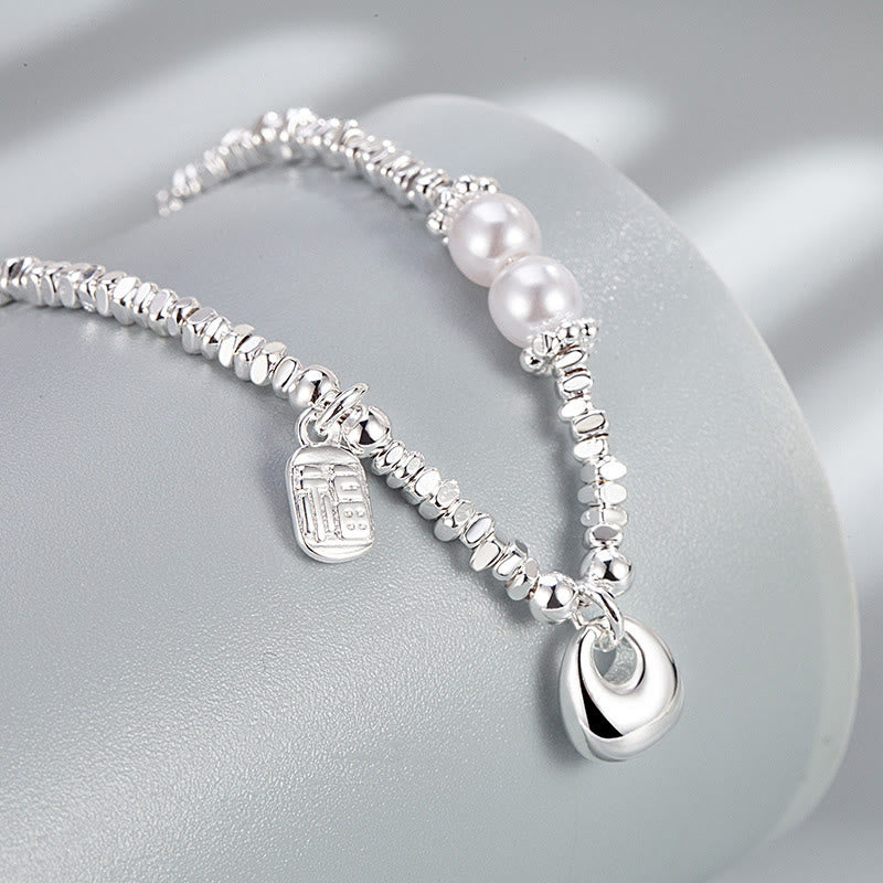 Bransoletka z Buddha Stones , powlekana miedzią i srebrem, z symbolem Fu - image 4