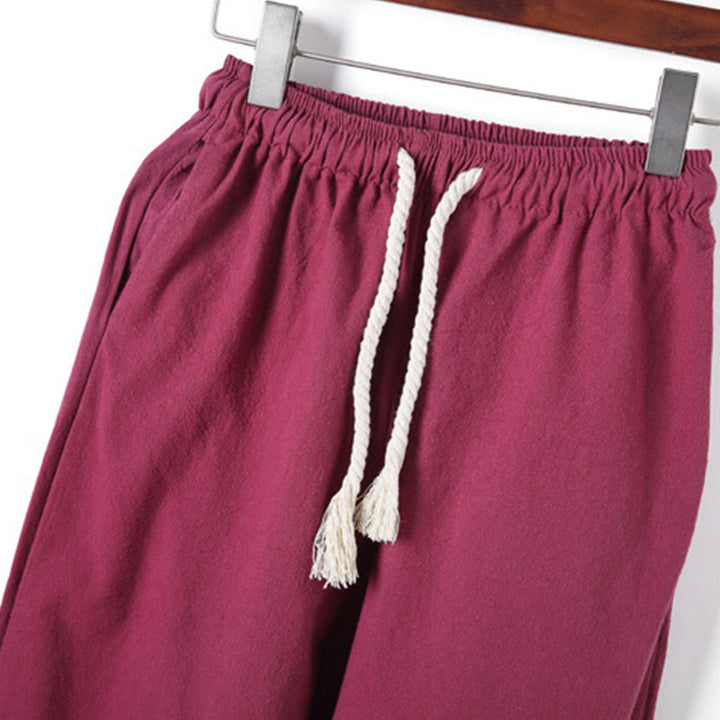 Buddha Stones, 2 szt., jednolity kolor, męski, bawełniany komplet koszuli z długim rękawem i spodniami, zapinany na guziki żaby, z kieszeniami - image 36