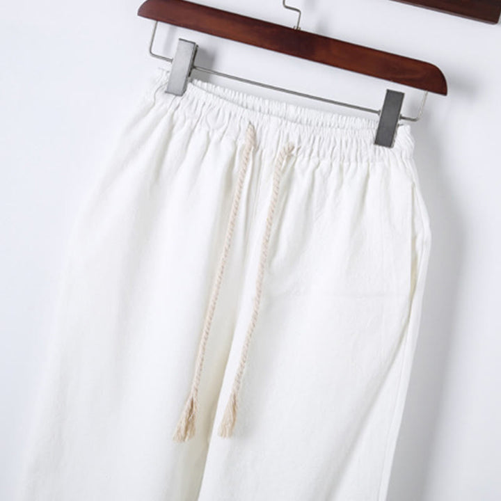 Buddha Stones, 2 szt., jednolity kolor, męski, bawełniany komplet koszuli z długim rękawem i spodniami, zapinany na guziki żaby, z kieszeniami - image 17