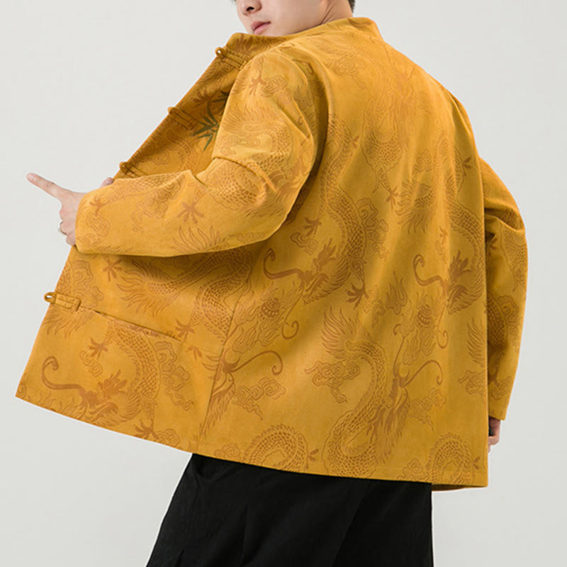 Kurtka męska z długim rękawem i guzikami w kształcie żaby z motywem kamieni Buddha Stones - image 13