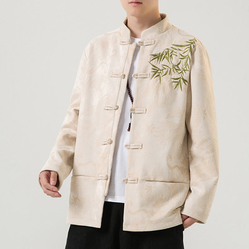 Kurtka męska z długim rękawem i guzikami w kształcie żaby z motywem kamieni Buddha Stones - image 27