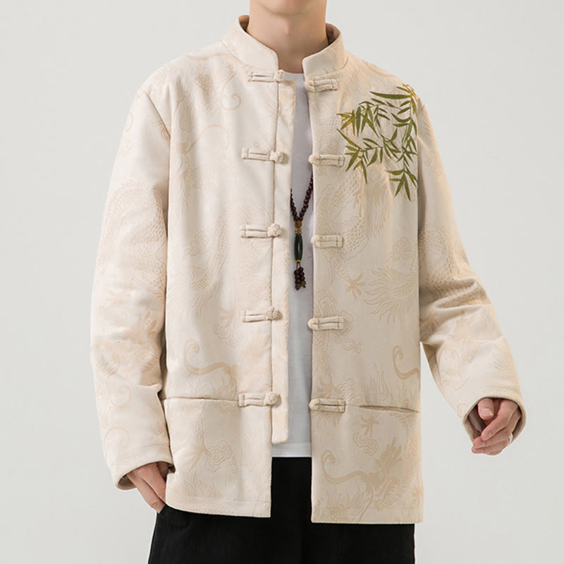 Kurtka męska z długim rękawem i guzikami w kształcie żaby z motywem kamieni Buddha Stones - image 29