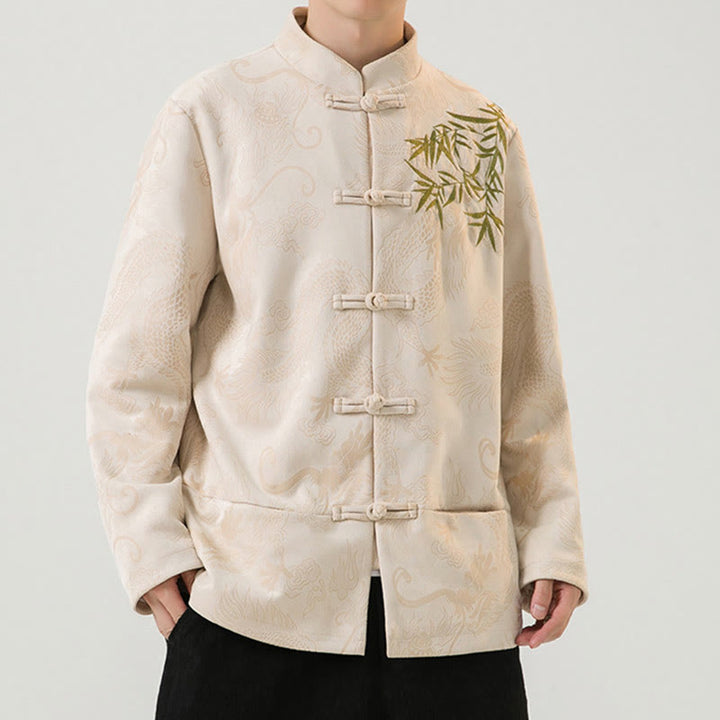 Kurtka męska z długim rękawem i guzikami w kształcie żaby z motywem kamieni Buddha Stones - image 25