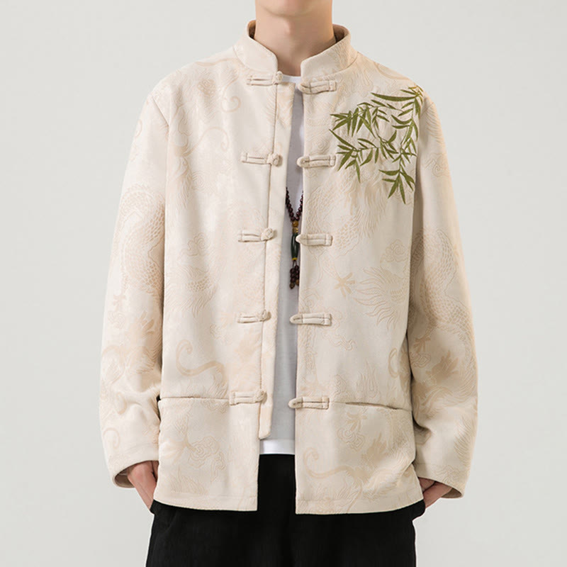 Kurtka męska z długim rękawem i guzikami w kształcie żaby z motywem kamieni Buddha Stones - image 28